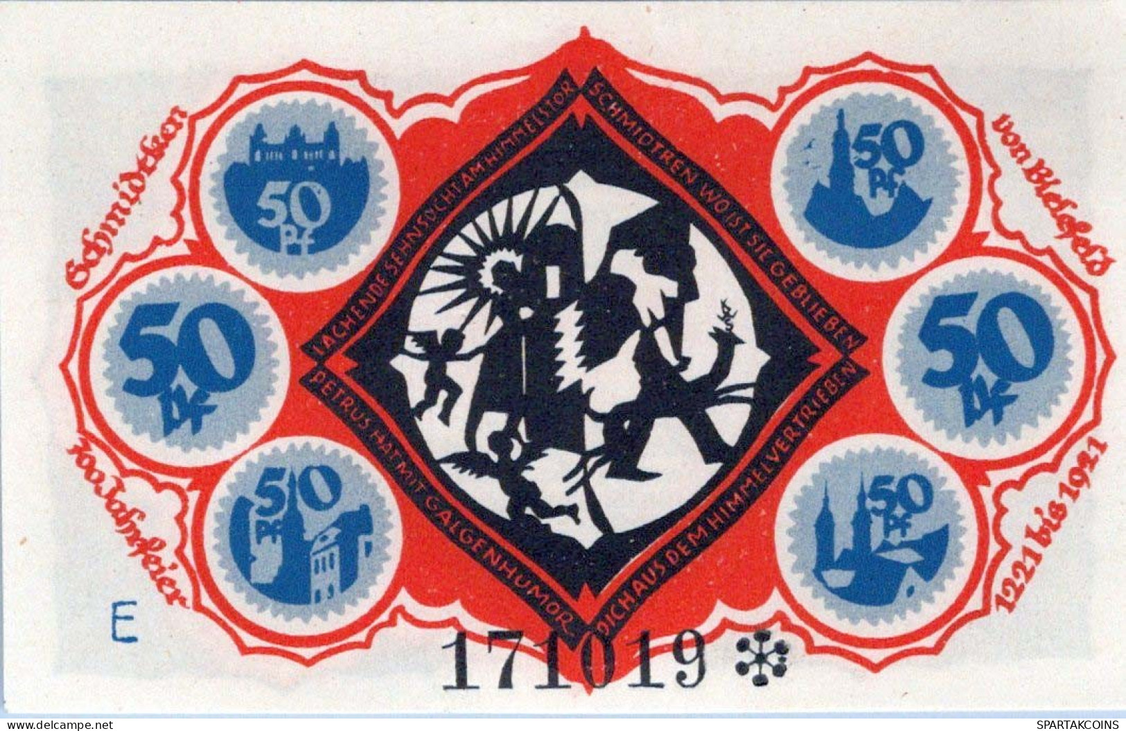 50 PFENNIG 1921 Stadt BIELEFELD Westphalia UNC DEUTSCHLAND Notgeld #PA217 - [11] Emissioni Locali