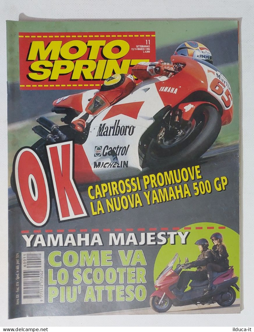 34836 Motosprint A. XXI N. 11 1996 - Capirossi Yamaha 500GP - Yamaha Majesty - Engines