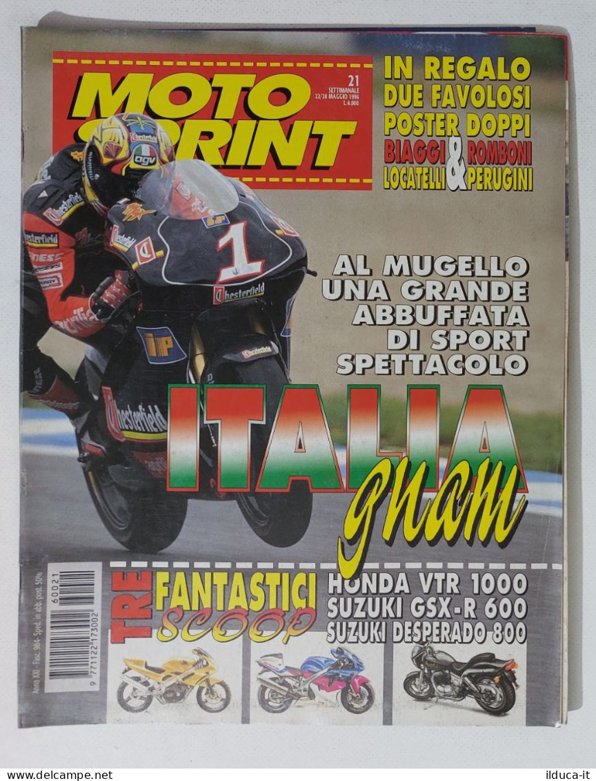 34844 Motosprint A. XXI N. 21 1996 - Honda VTR 1000 - Suzuki GSX R 600 + Poster - Moteurs