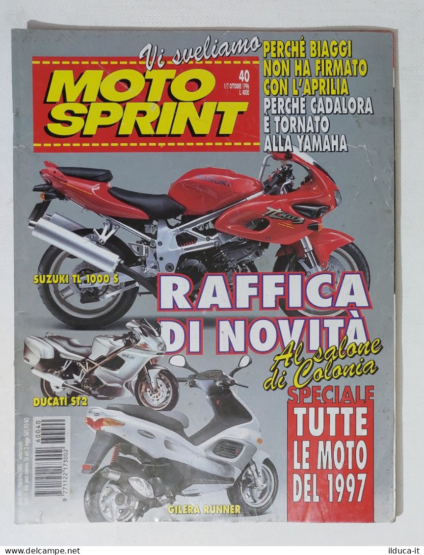 34856 Motosprint A. XXI N. 40 1996 - Salone Colonia - Ducati ST2 SAuzuki TL1000S - Engines