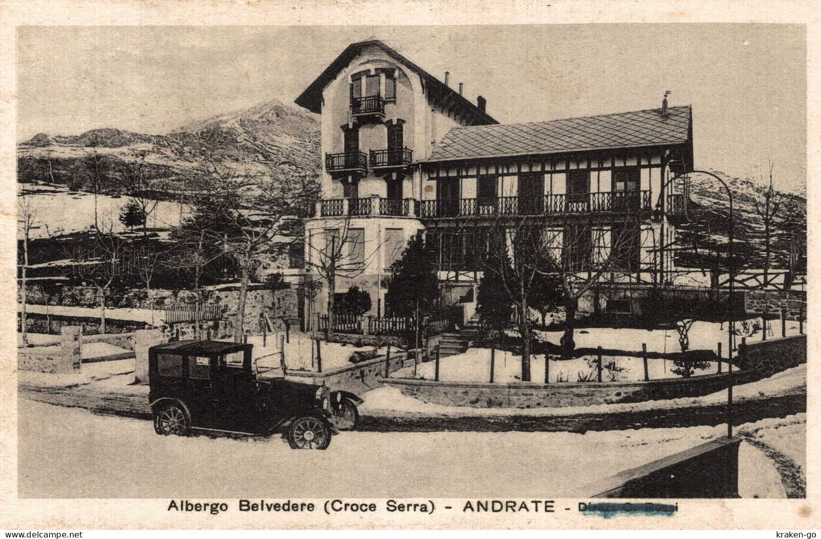 ANDRATE, Torino - Croce Serra - Albergo Belvedere - Auto - VG - #058 - Autres & Non Classés