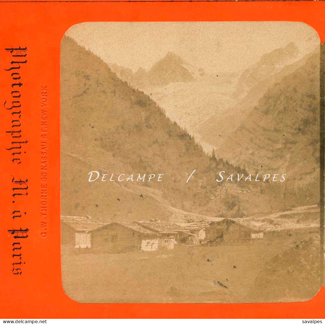 Suisse Valais Martigny * Vallée De Trient (2) - Photo Stéréoscopique Vers 1860 - Stereoscopic