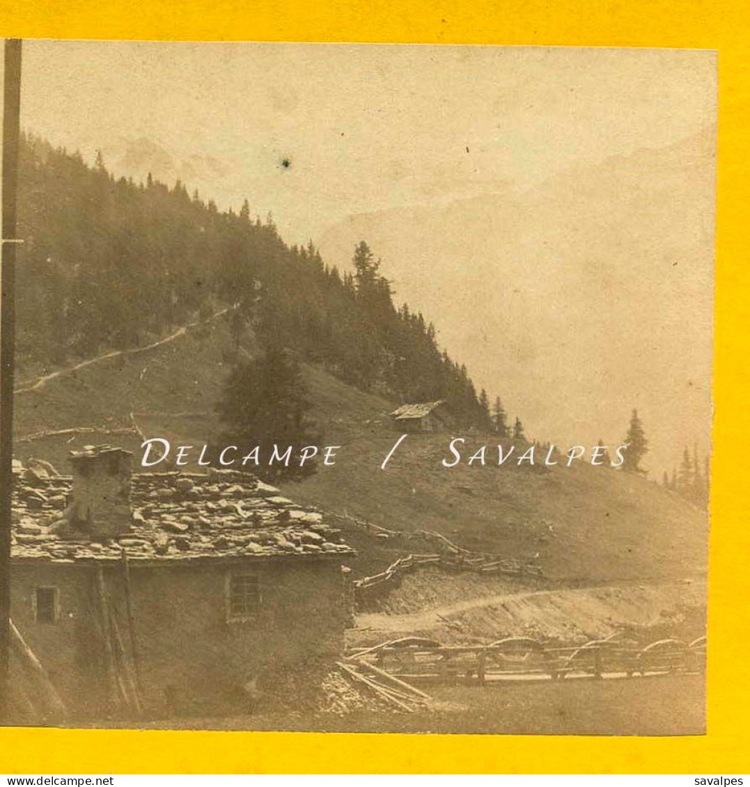 Suisse Valais Martigny * Vallée De Trient (1) - Photo Stéréoscopique Vers 1860 - Stereoscopic