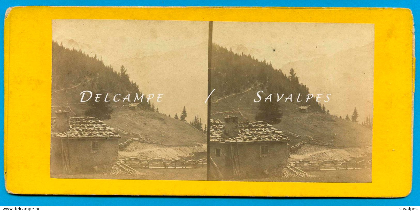 Suisse Valais Martigny * Vallée De Trient (1) - Photo Stéréoscopique Vers 1860 - Photos Stéréoscopiques