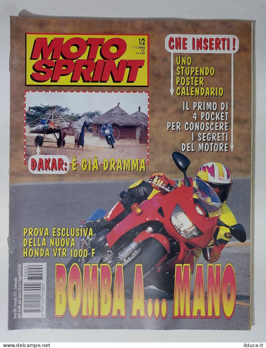 34866 Motosprint 1997 A. XXII N. 1/2 - Prova Honda VTR 1000 F / Dramma A Dakar - Motori