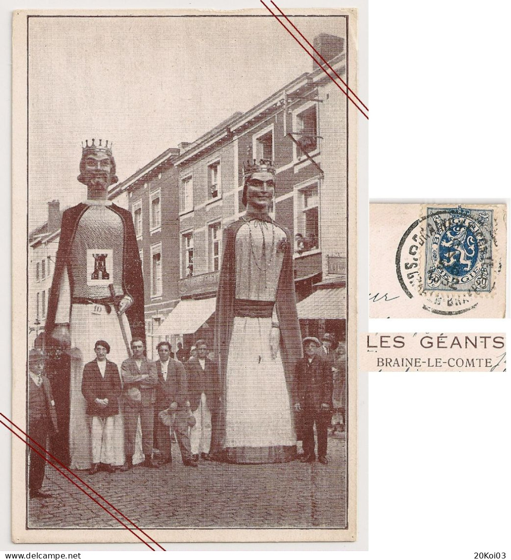 Braine-le-Comte Les Géants 1932, TTB-CPA Vintage - Braine-le-Comte