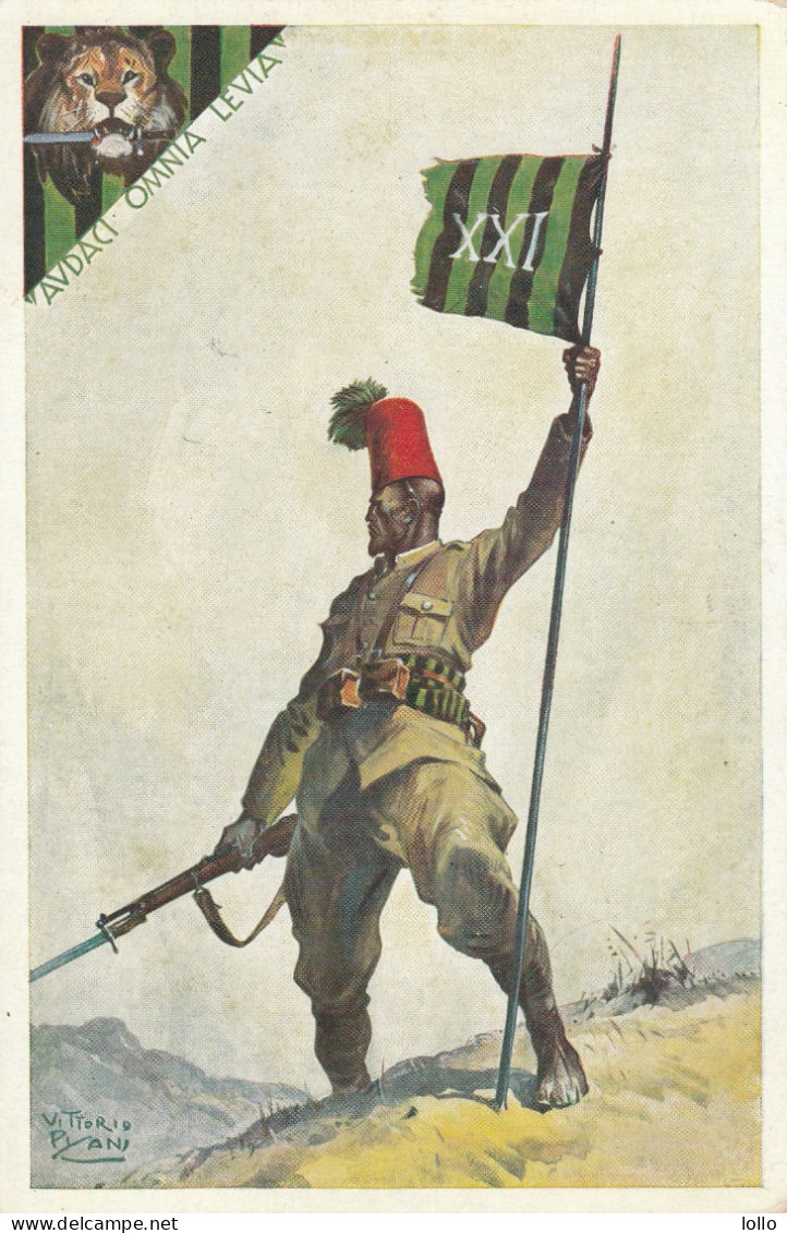 Militari  -  Coloniali  -  XXI° Battaglione  Eritreo Della Cirenaica   -  F. Piccolo   -  Nuova   -  Molto Bella - Regiments