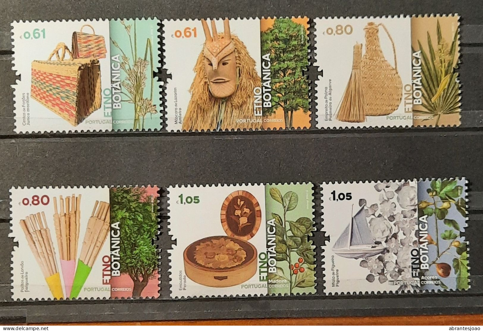 2023 - Portugal - MNH - Ethnobotany  - Interaction Between Humans And Plants - 6 Stamps + Block Of 2 Stamps - Unused Stamps