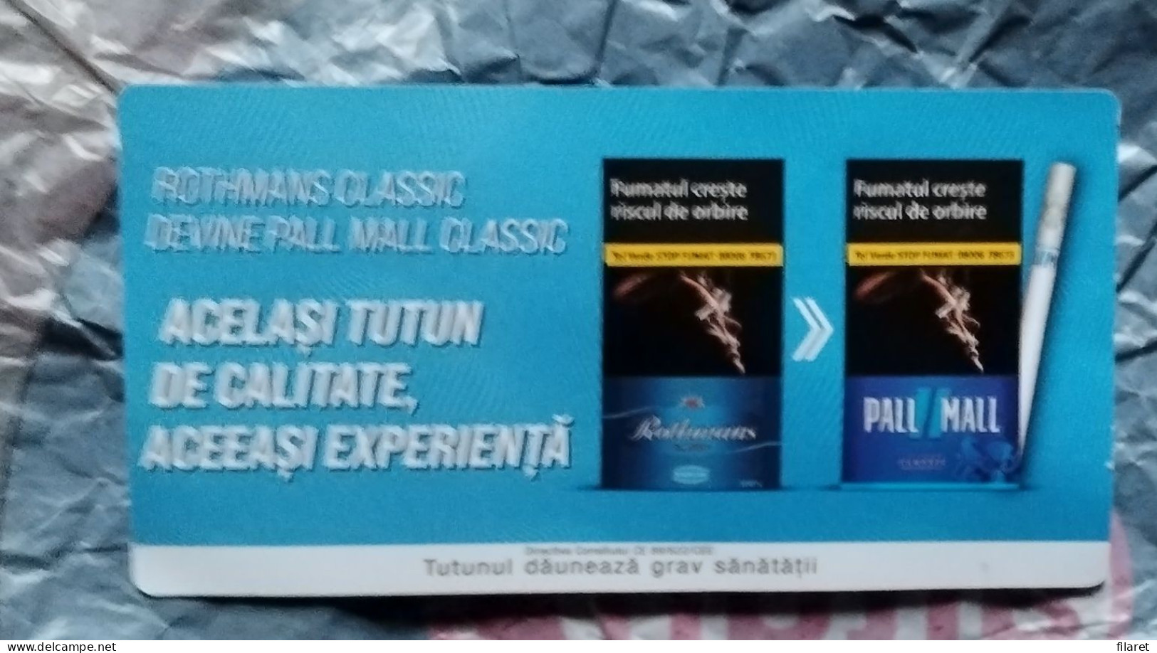 PALL MALL-Romania,cigarettes Card,used - Altri & Non Classificati