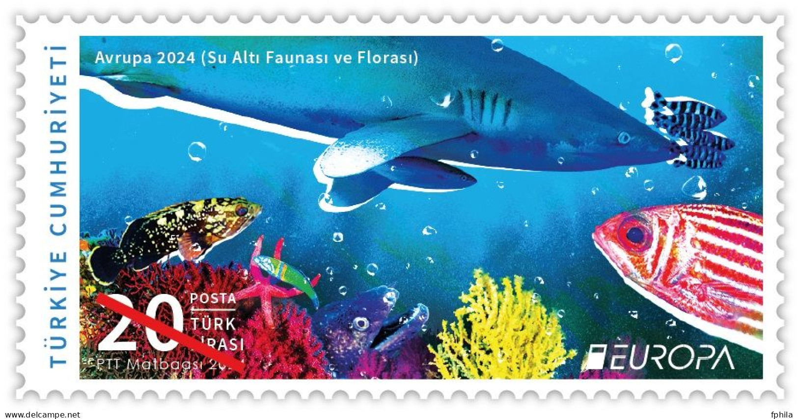 2024 TURKEY EUROPA UNDERWATER FAUNA AND FLORA MNH ** - 2024