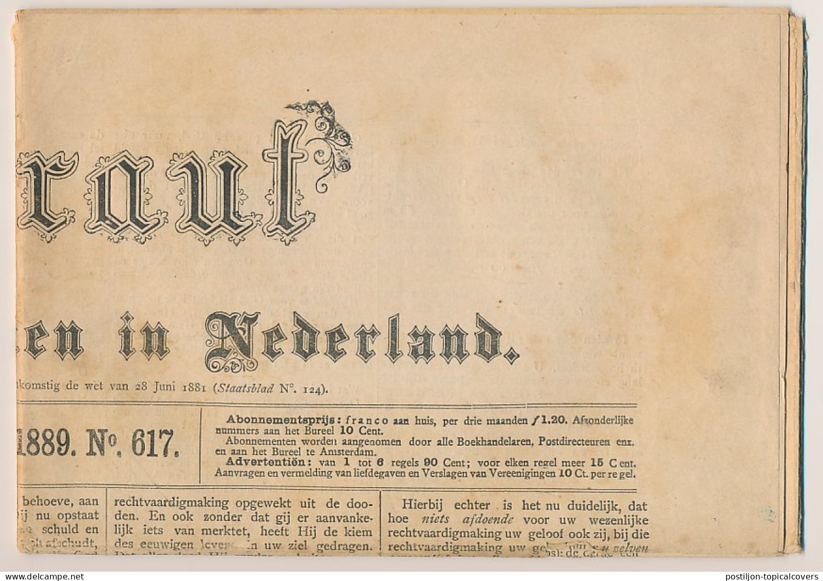 Em. 1876 Alkmaar - Zeist - Compleet Dagblad - Briefe U. Dokumente