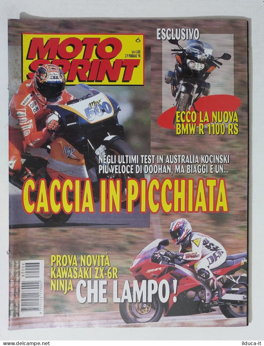 34910 Motosprint A. XXIII N. 6 1998 - Prova Kawasaki ZX-6R Ninja - BMW R1100 RS - Moteurs