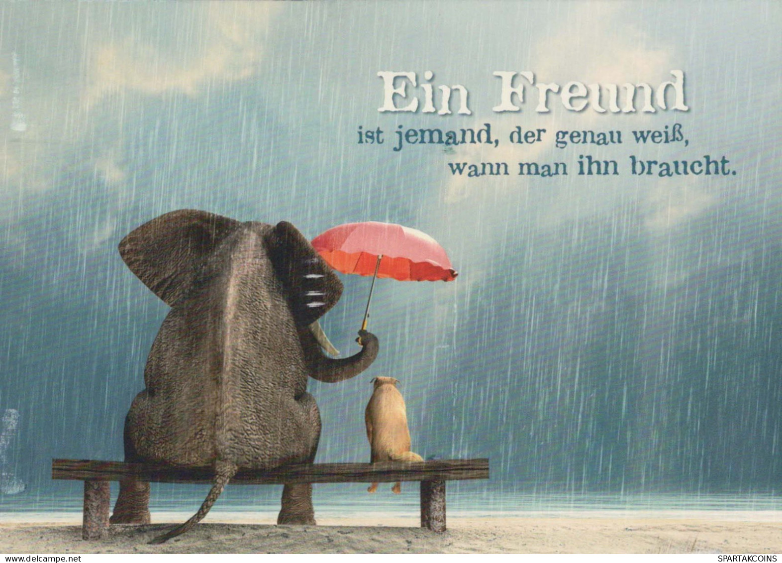 ELEFANT Tier Vintage Ansichtskarte Postkarte CPSM #PBS768.DE - Elefanti