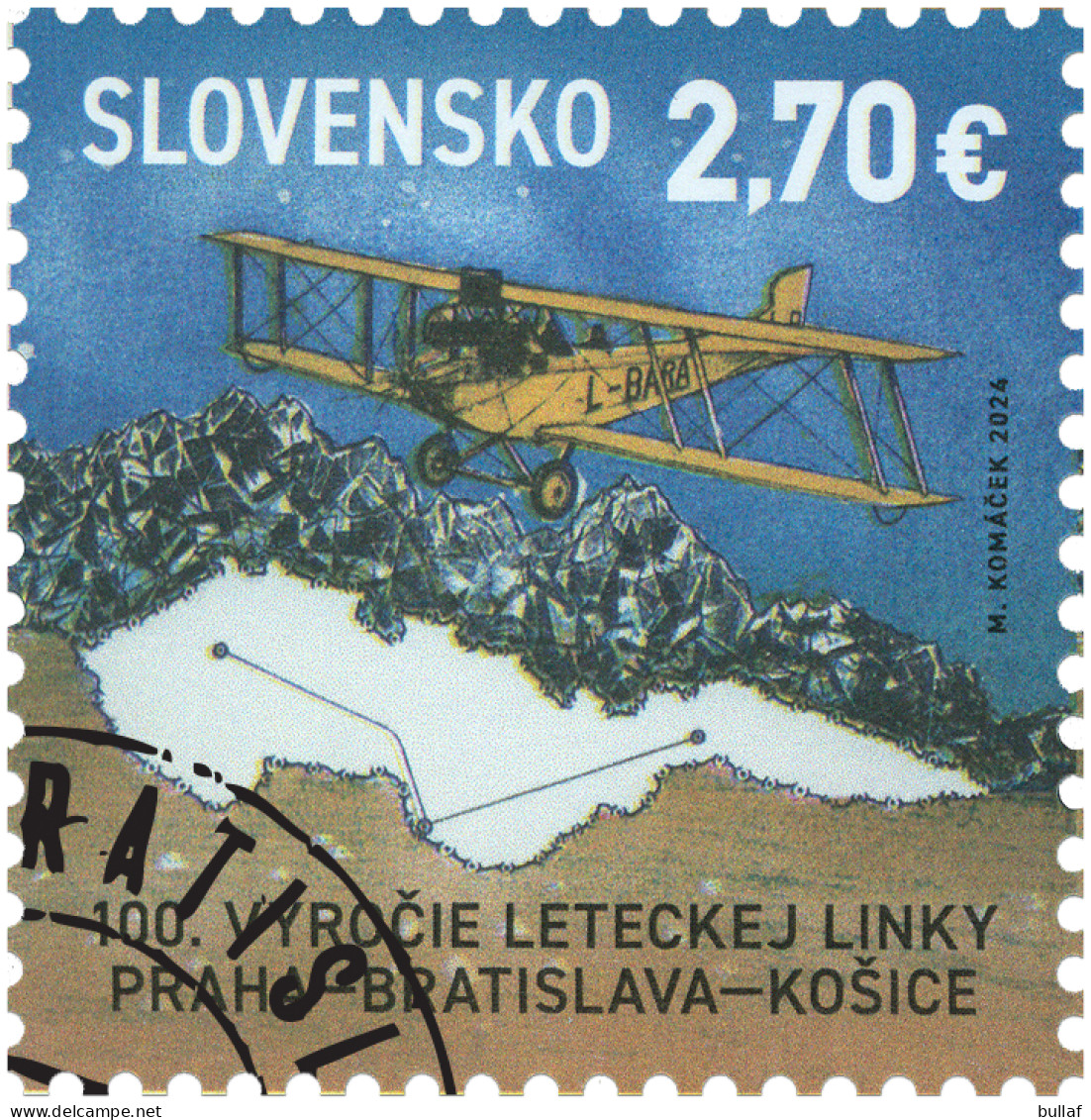 SLOVAKIA 2024 - The 100th Anniversary Of The Launch Of The Airline Route: Prague – Bratislava – Košice - Gebruikt