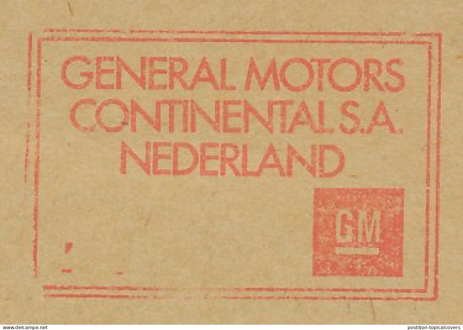 Meter Cut Netherlands 1979 General Motors - GM - Automobili