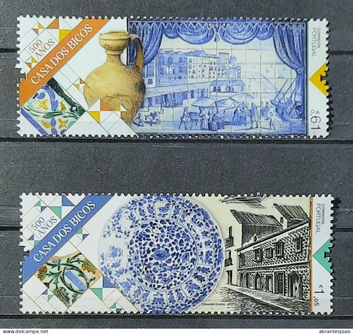 2023 - Portugal - MNH - 500 Years Of "Casa Dos Bicos - Time Of Discoveries - 2 Stamps + Block Of 1 Stamp - Unused Stamps