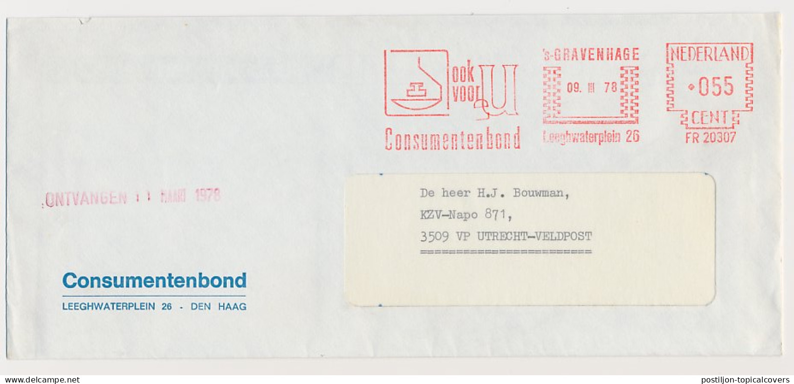 Meter Cover Netherlands 1978 Scale - Consumers Association - Sonstige & Ohne Zuordnung