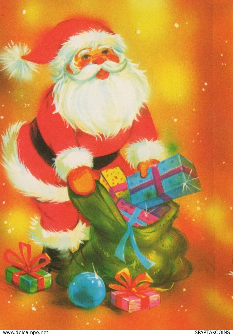 WEIHNACHTSMANN SANTA CLAUS WEIHNACHTSFERIEN Vintage Postkarte CPSM #PAK202.DE - Santa Claus