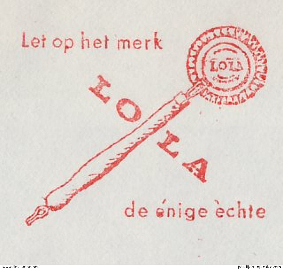 Meter Cover Netherlands 1963 Washing-up Brush - Lola - Amsterdam - Unclassified