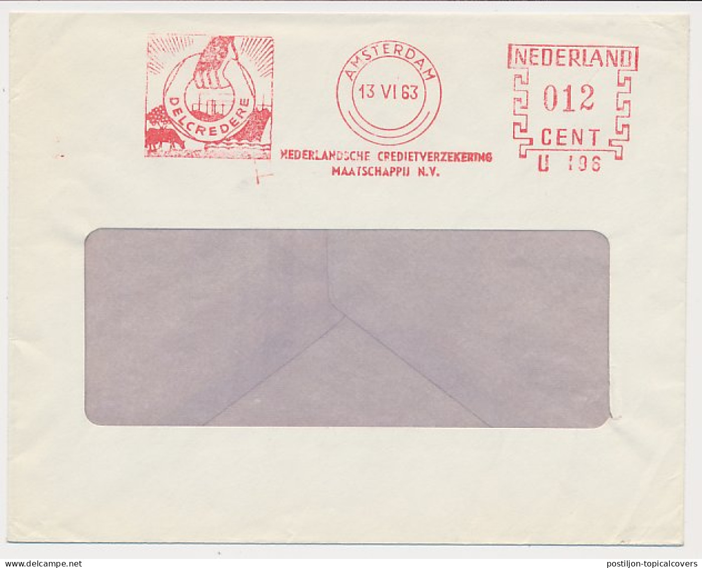 Meter Cover Netherlands 1963 - Universal 196 Lifebuoy - Amsterdam - Other & Unclassified