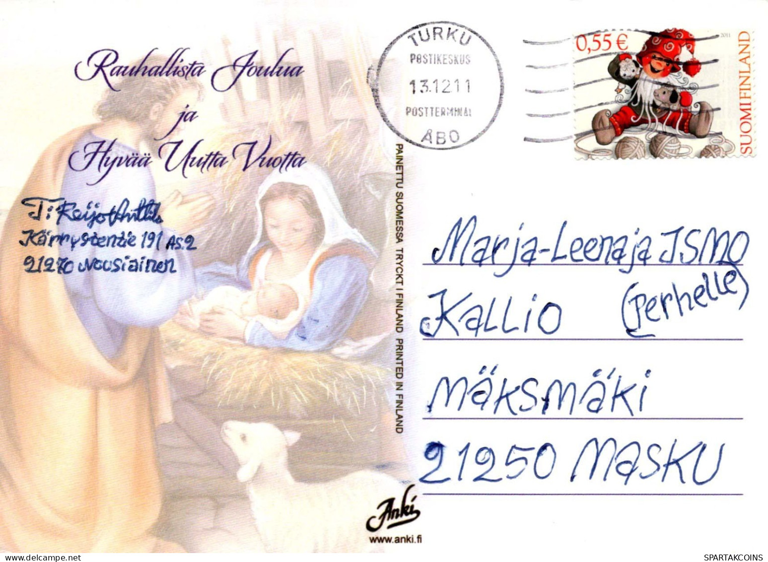 Virgen María Virgen Niño JESÚS Navidad Religión Vintage Tarjeta Postal CPSM #PBP716.ES - Virgen Mary & Madonnas