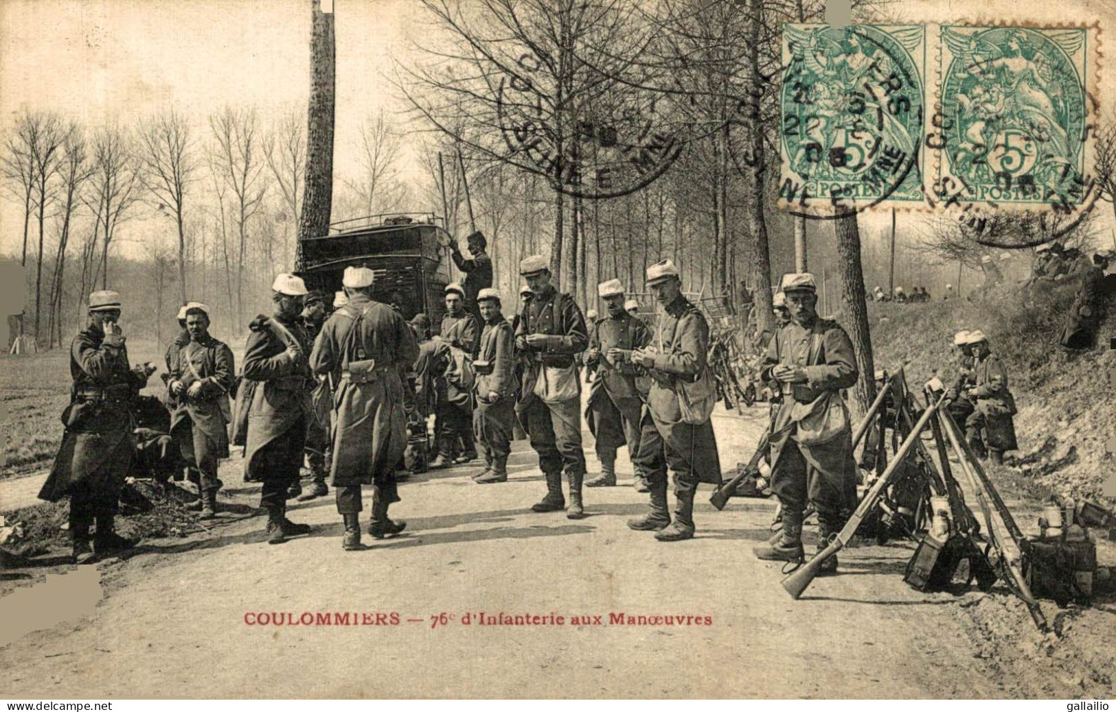 COULOMMIERS 76 EME D'INFANTERIE AUX MANOEUVRES - Coulommiers