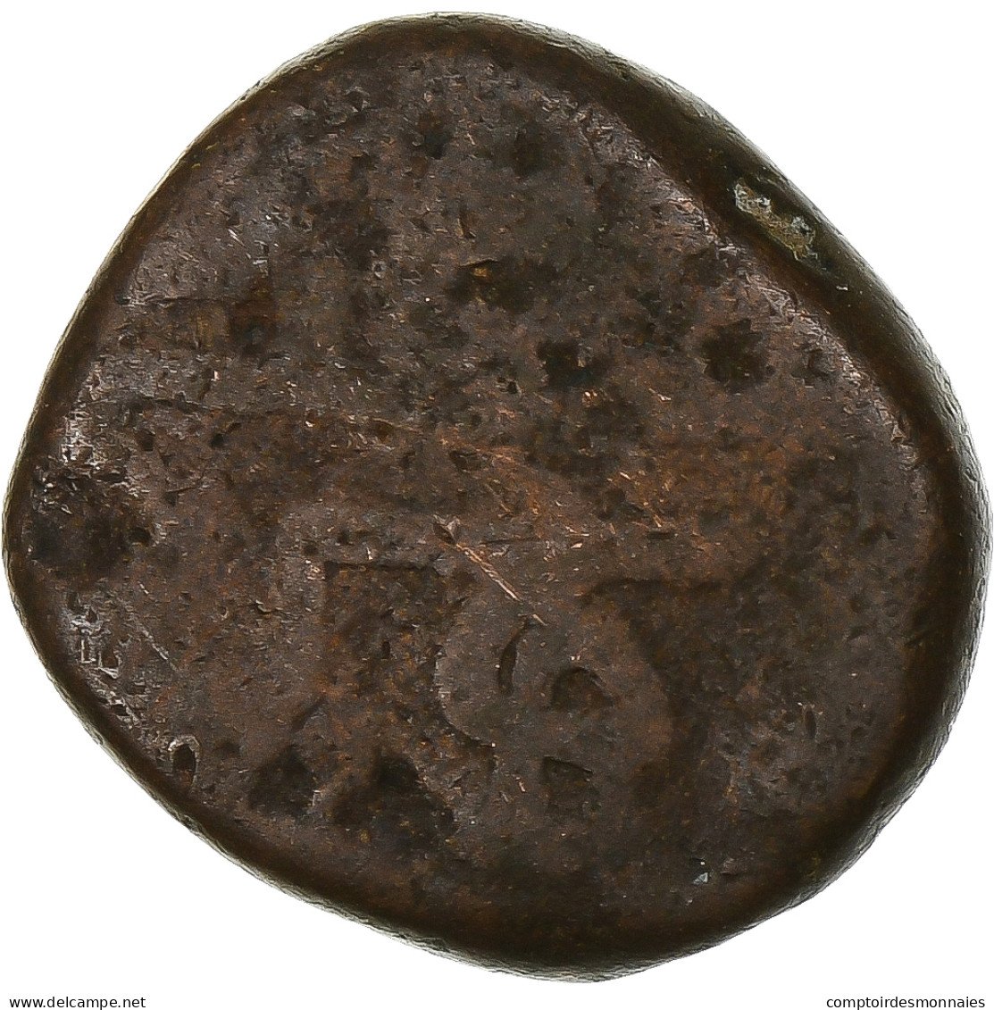 Inde Française , Louis XV, Doudou, N.d. (1715-1774), Pondichéry, Bronze, B+ - Other & Unclassified