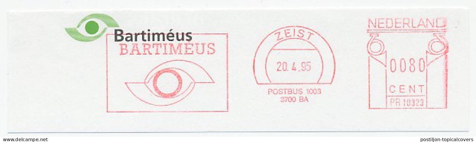 Meter Cut Netherlands 1995 Blind - Bartimeus - Bible - Handicaps
