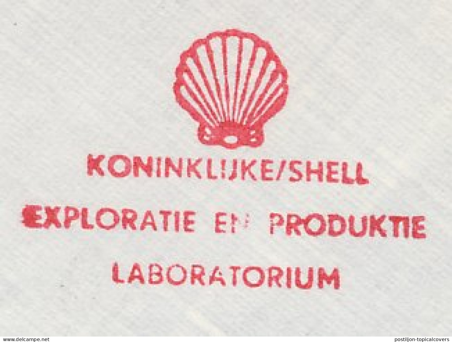Meter Cover Netherlands 1963 Shell - Oil - Laboratory - Rijswijk - Autres & Non Classés