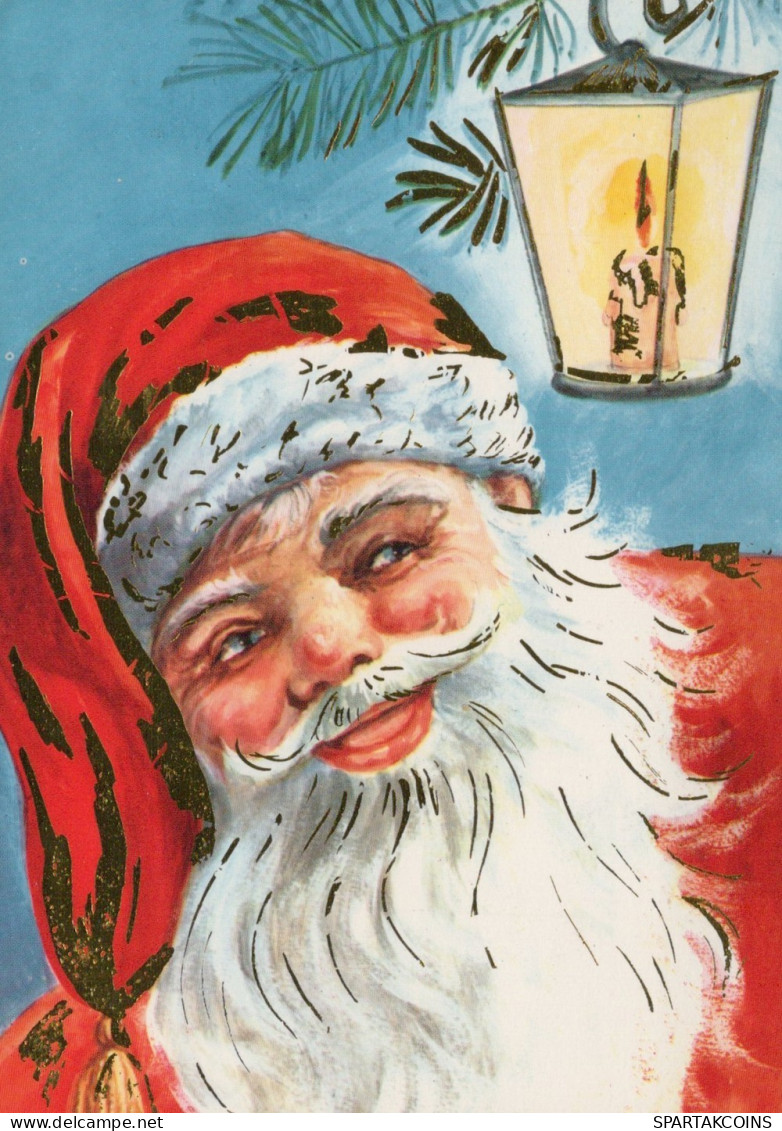 PAPÁ NOEL NAVIDAD Fiesta Vintage Tarjeta Postal CPSM #PAJ845.ES - Santa Claus