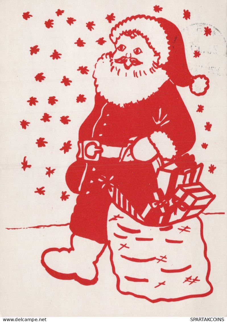 PAPÁ NOEL NAVIDAD Fiesta Vintage Tarjeta Postal CPSM #PAK549.ES - Santa Claus