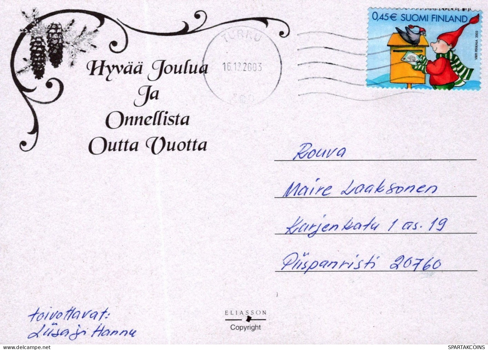 ÁNGEL NAVIDAD Vintage Tarjeta Postal CPSM #PAH234.ES - Engel