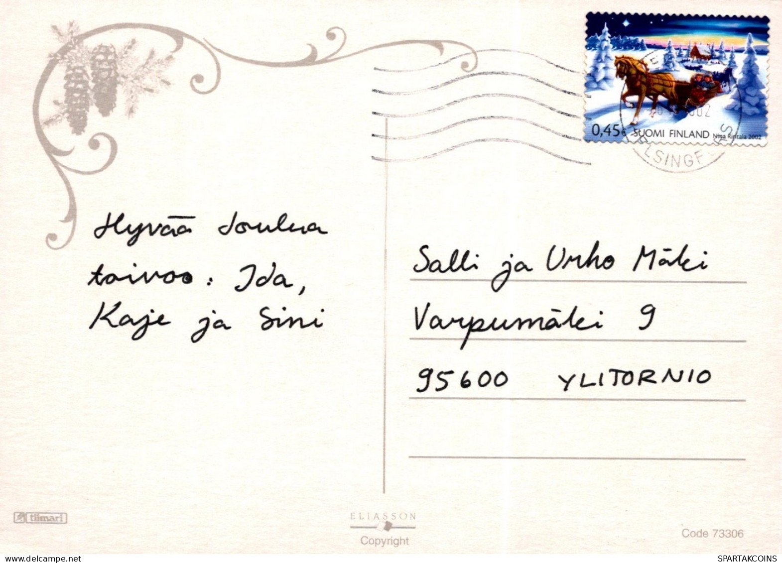 ÁNGEL NAVIDAD Vintage Tarjeta Postal CPSM #PAH554.ES - Engel