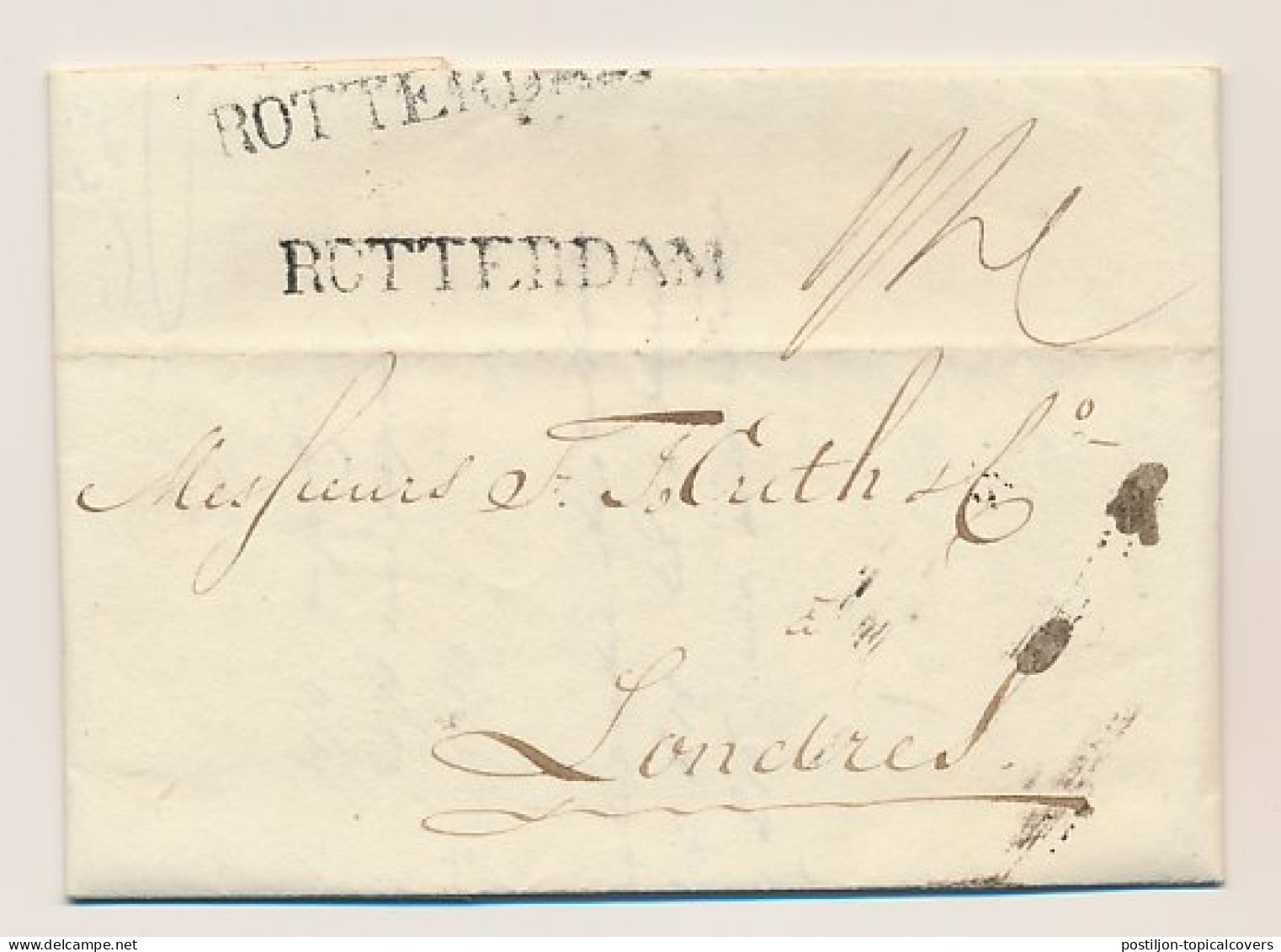 ROTTERDAM - London UK / GB 1824 - ...-1852 Préphilatélie