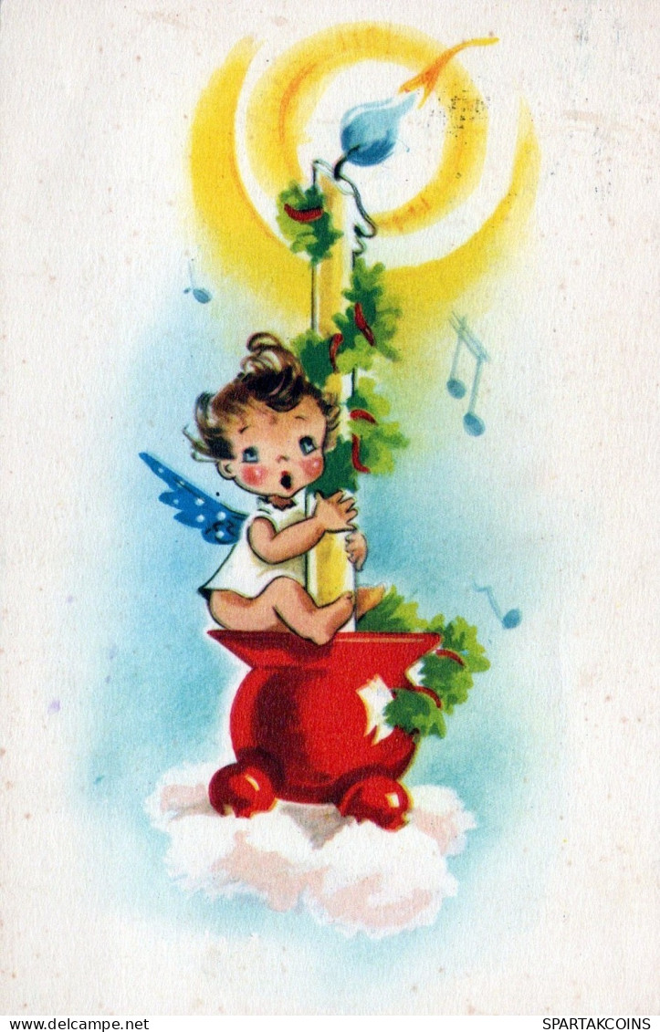 ÁNGEL NAVIDAD Vintage Tarjeta Postal CPSMPF #PAG795.ES - Engel