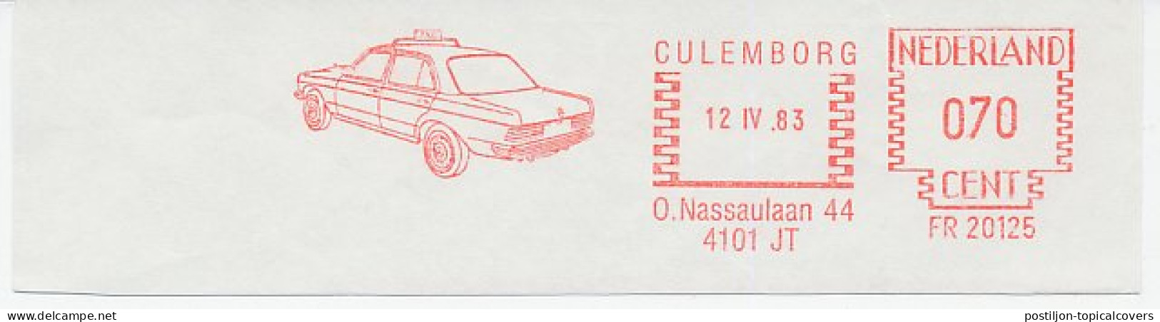 Meter Cut Netherlands 1983 Taxi - Voitures