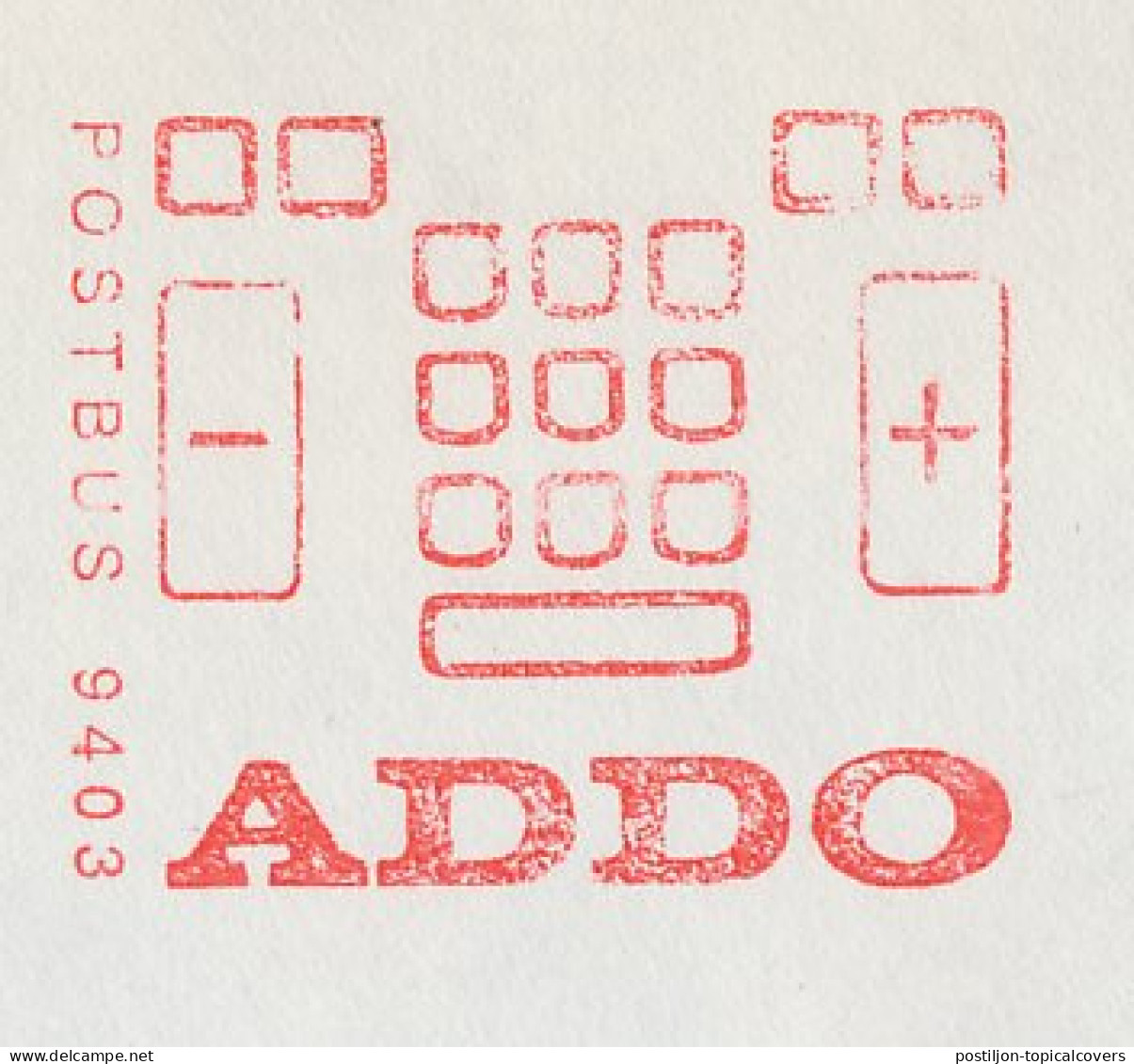 Meter Cover Netherlands 1975 Calculator - Calculating Machine - Addo - Unclassified