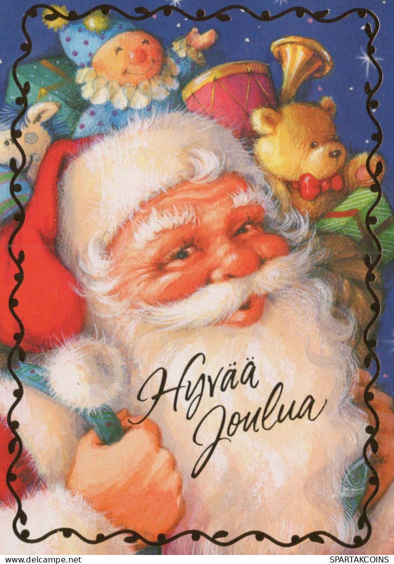 PÈRE NOËL Bonne Année Noël Vintage Carte Postale CPSM #PBL472.FR - Santa Claus