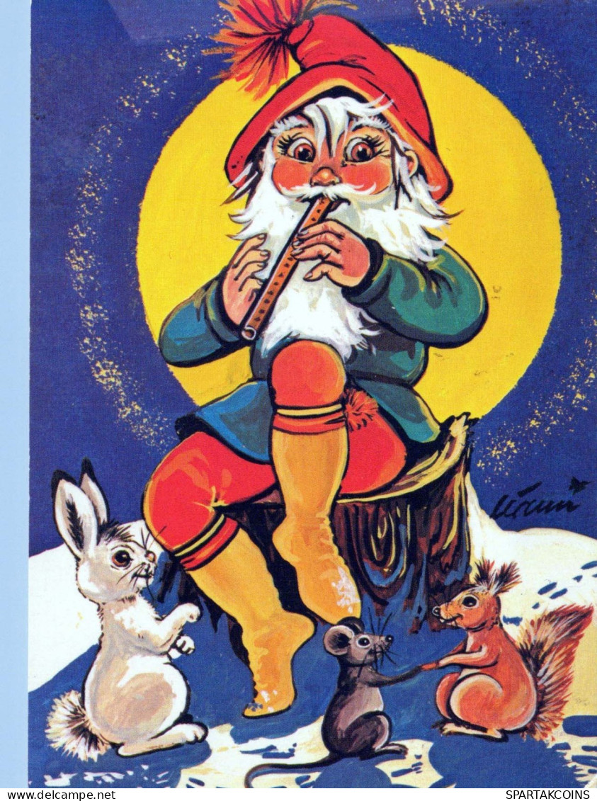 PÈRE NOËL Bonne Année Noël Vintage Carte Postale CPSM #PBL156.FR - Santa Claus