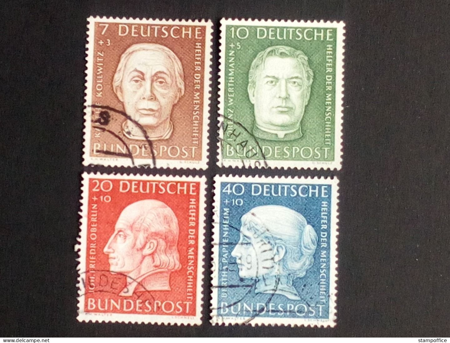 DEUTSCHLAND MI-NR. 200-203 GESTEMPELT WOHLFAHRT 1954 KATHE KOLLWITZ BERTA PAPPENHEIM - Used Stamps