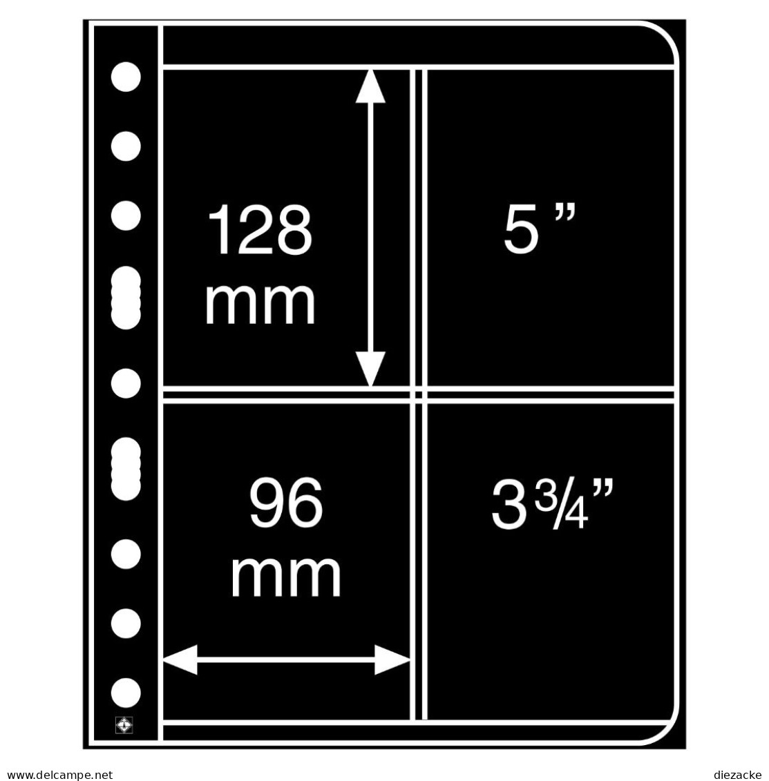 Leuchtturm Hüllen Schwarz Vario 2ST (5er Pack) 336261 Neu ( - Autres & Non Classés