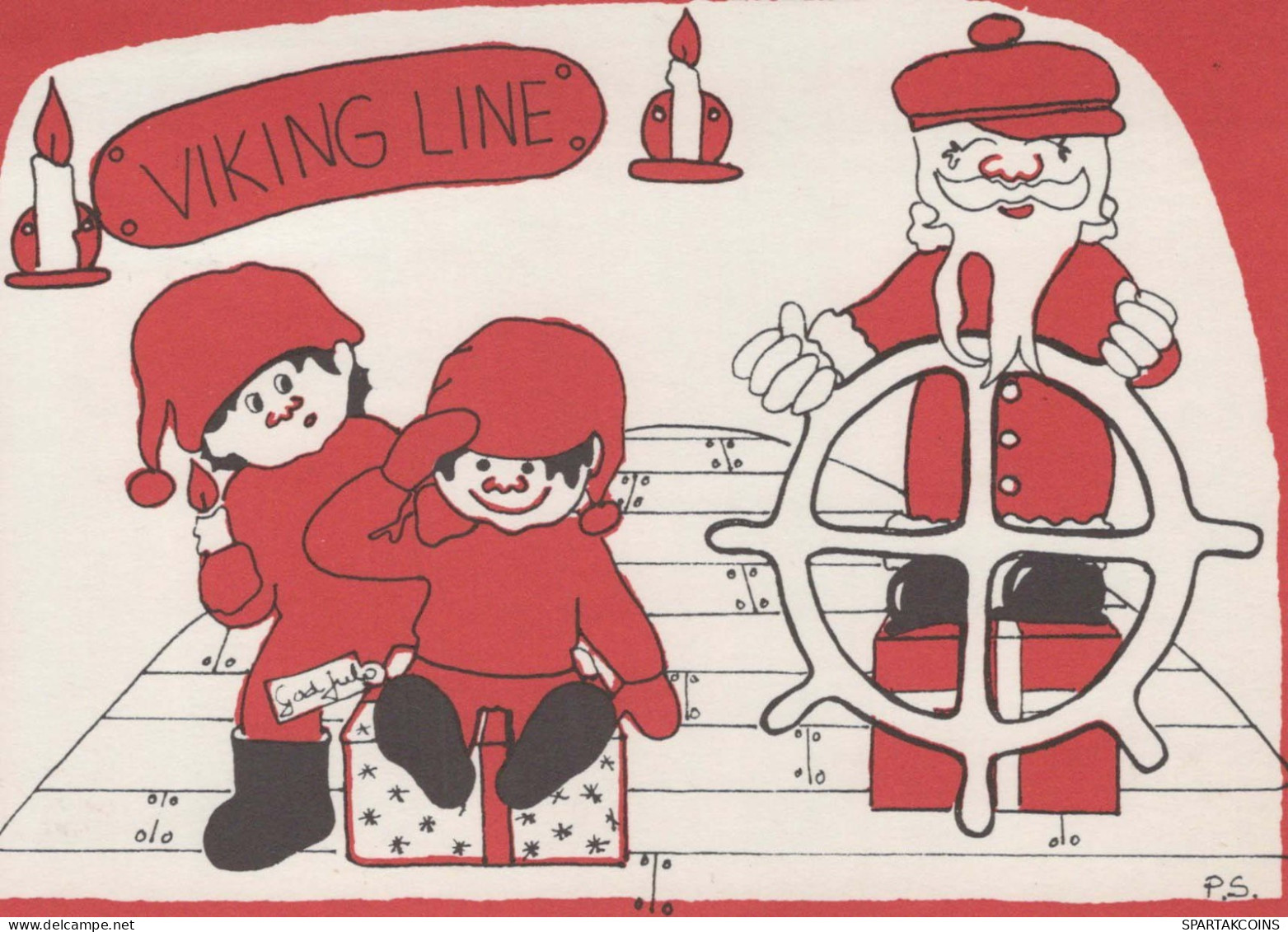 PÈRE NOËL Bonne Année Noël Vintage Carte Postale CPSM #PBB233.FR - Santa Claus