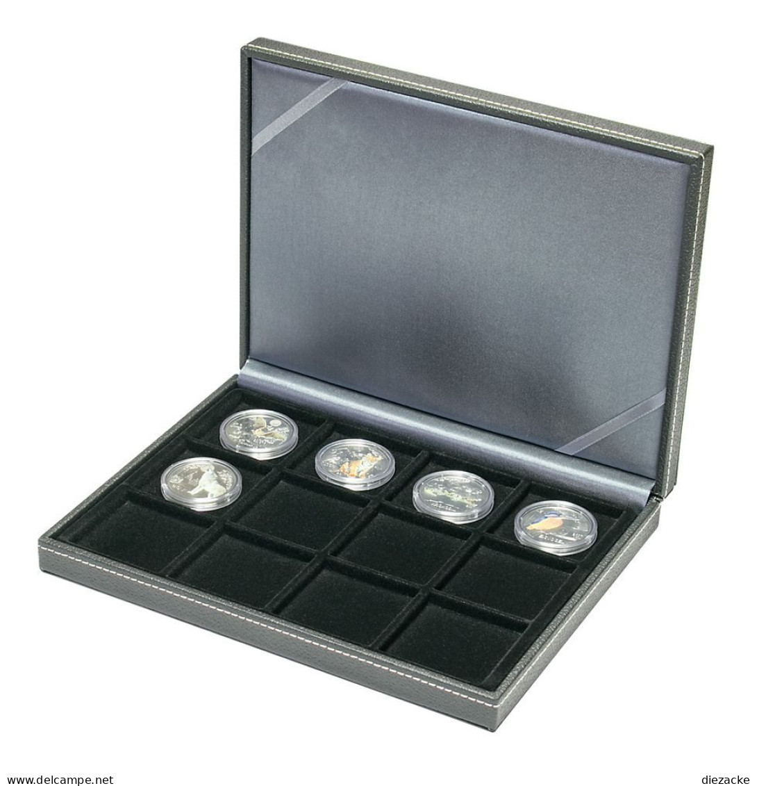 Lindner Münzkassette NERA XM 2363-12 Mit 12 Fächern Für Münzen Bis Ø 52 Mm Neu - Materiaal