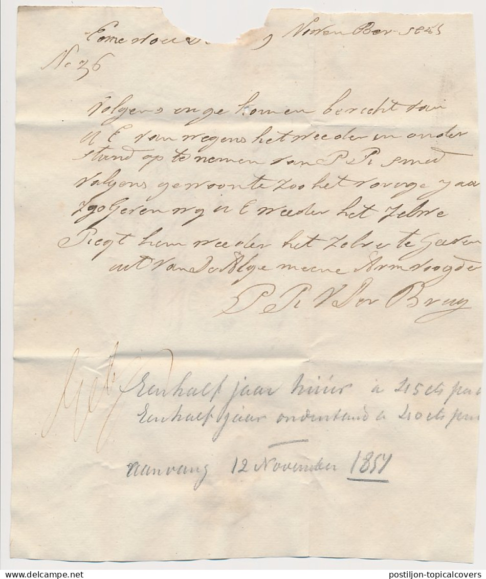 Halfrond-Francostempel Leeuwarden - Harlingen 1845 - ...-1852 Vorläufer