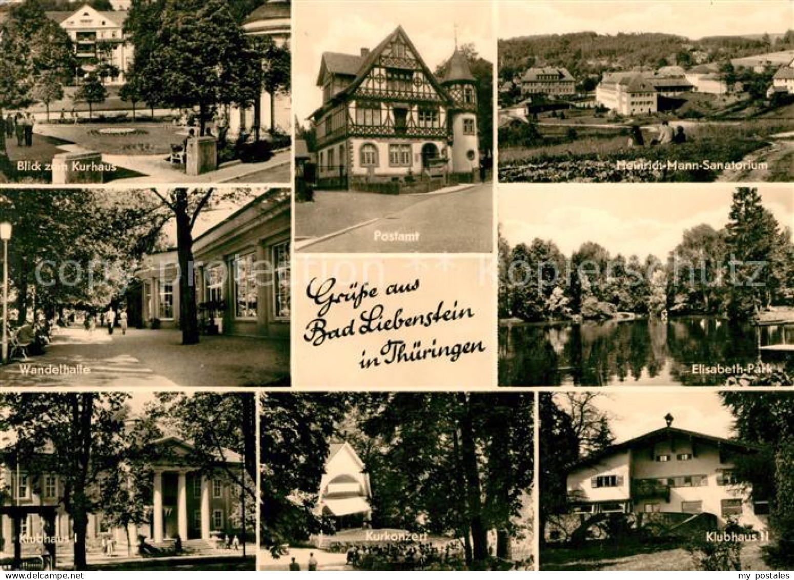 73100608 Bad Liebenstein Kurhaus Postamt Heinrich Mann Sanatorium Wandelhalle Kl - Bad Liebenstein