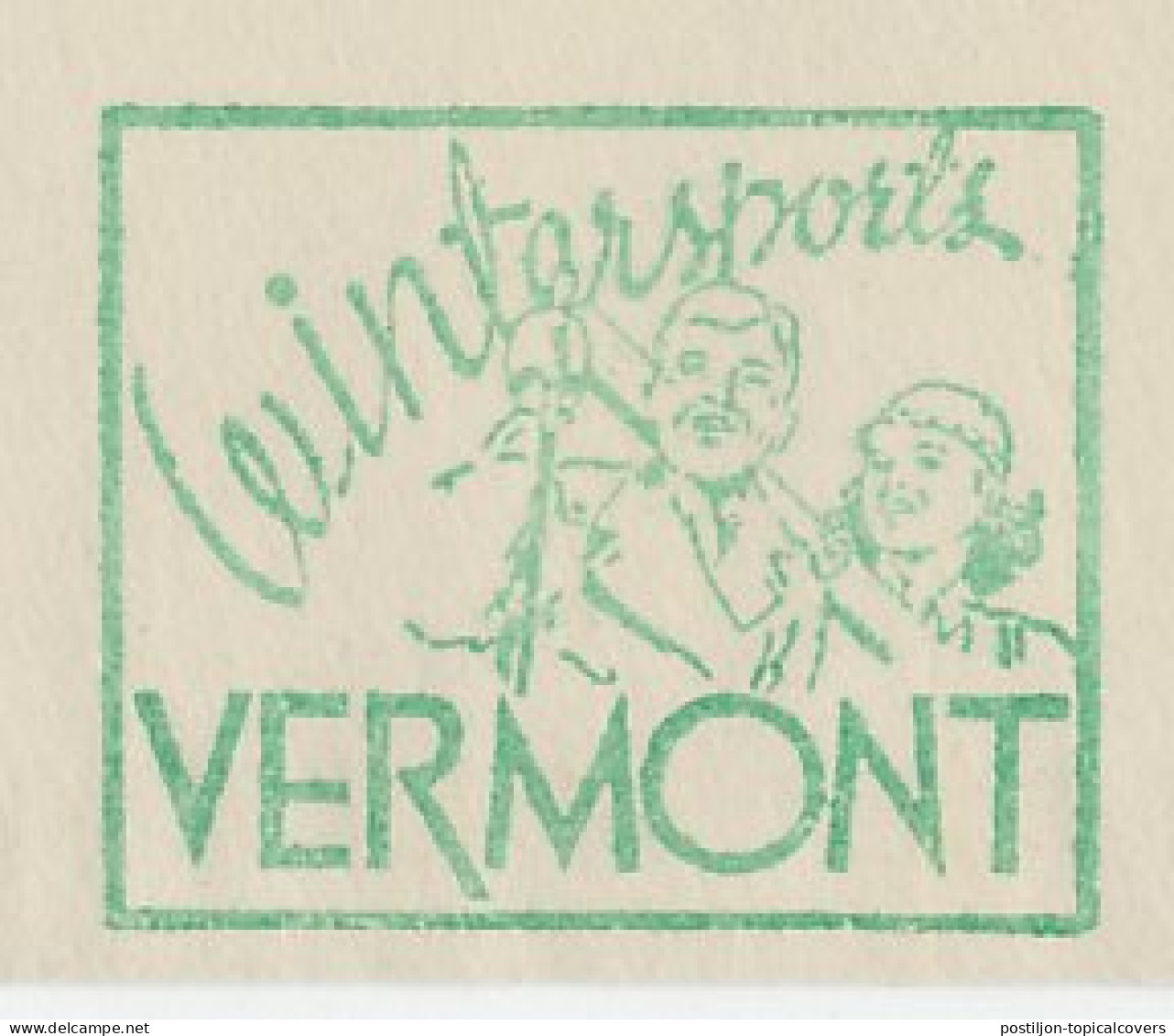 Meter Top Cut USA 1939 Wintersports - Vermont - Invierno