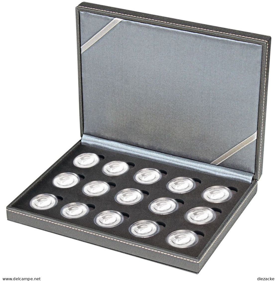 Lindner Münzkassette NERA XM S2363-10EK Für 10 Euro Münzen Inkl. Münzkapseln Neu - Zubehör