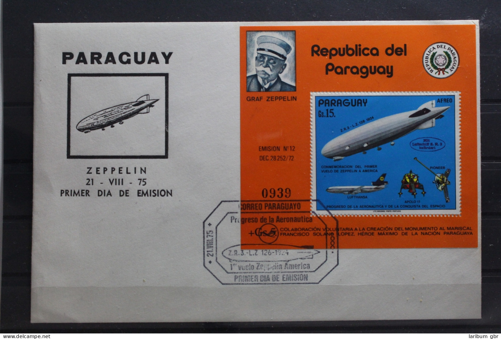 Paraguay Block 246 Gestempelt FDC Zeppelin #UK992 - Paraguay