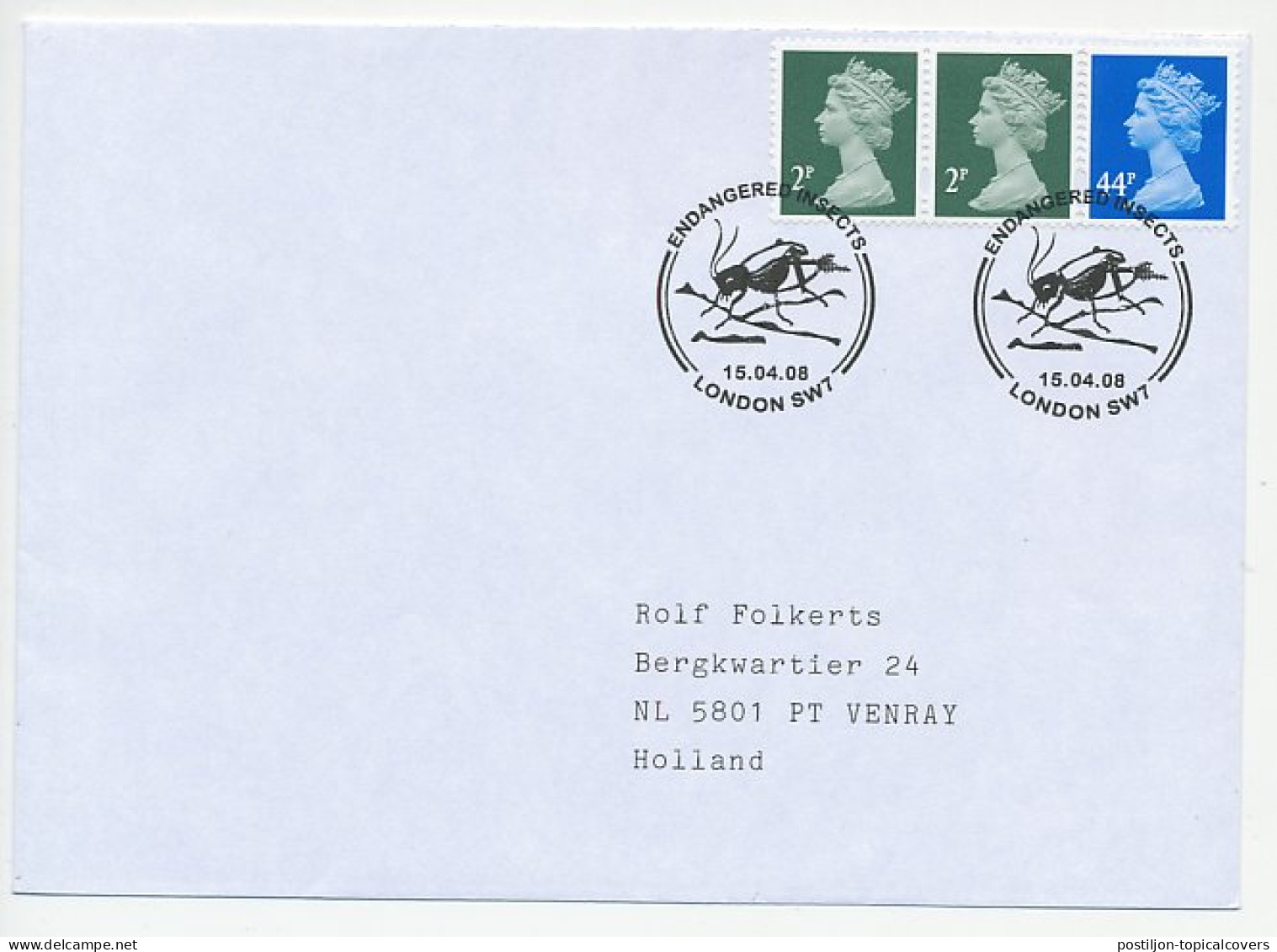 Cover / Postmark GB / UK 2008 Ant - Other & Unclassified