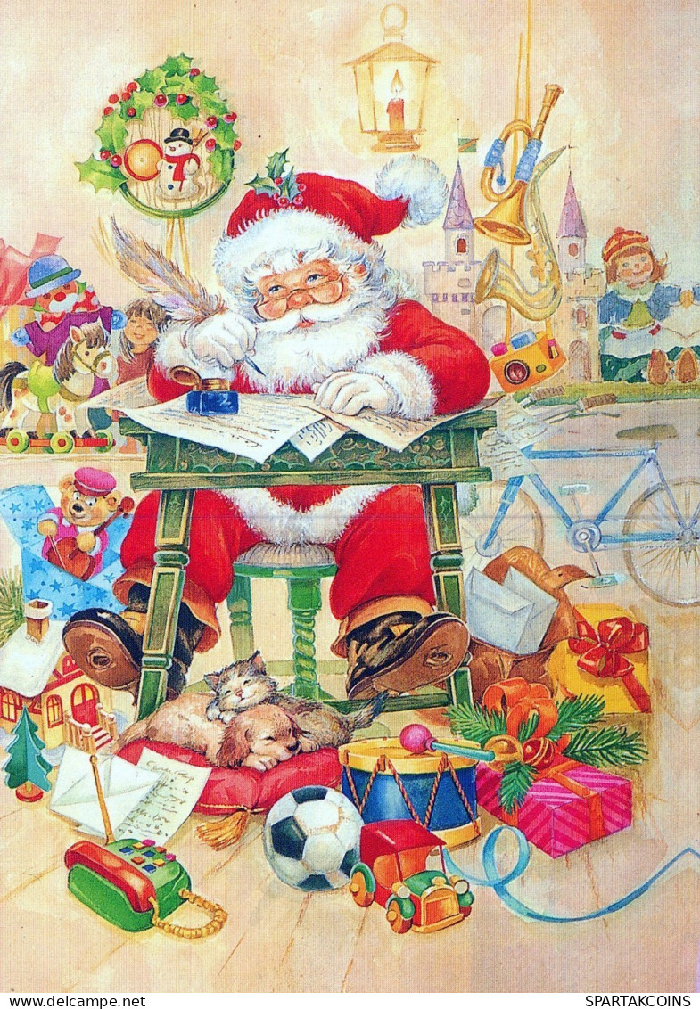 PÈRE NOËL NOËL Fêtes Voeux Vintage Carte Postale CPSM #PAK685.FR - Santa Claus